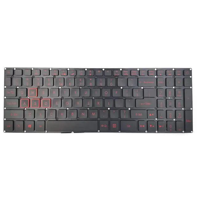 Alt view image 3 of 4 - Laptop Keyboard for Acer Nitro 5 AN515-41 AN515-42 AN515 AN515-51 AN515-52 AN515-53 N16C7 N17c1 AN515-51-705 US Layout Replacement Backlit Red