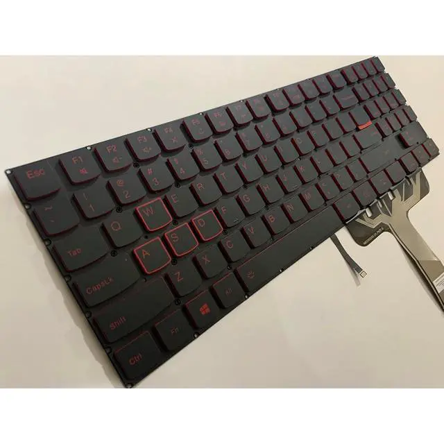 Alt view image 7 of 7 - Laptop Replacement Keyboard for Lenovo Legion Y520 Y520-15IKB Y720 Y720-15IKB R720 R720-15IKB 15 15IKB 9Z.NDKBN.D01 US Laptop Red Backlit Keyboard
