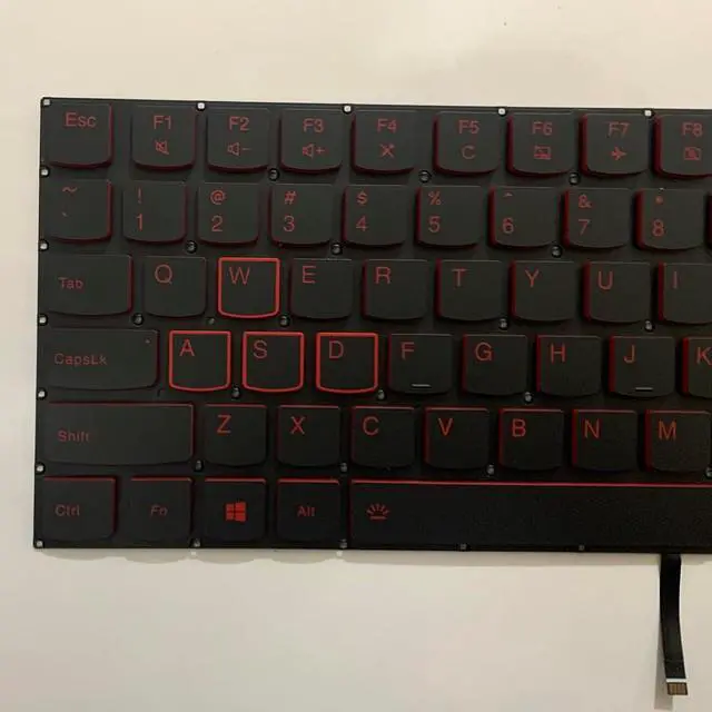 Alt view image 5 of 7 - Laptop Replacement Keyboard for Lenovo Legion Y520 Y520-15IKB Y720 Y720-15IKB R720 R720-15IKB 15 15IKB 9Z.NDKBN.D01 US Laptop Red Backlit Keyboard