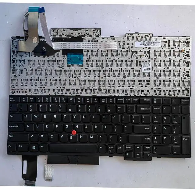 Main image of Laptop Replacement US Layout Keyboard for Lenovo ThinkPad E580 E585 E590 E595 L580 P52 P53 T590 with Frame,TrackPoint,No Backlit Black