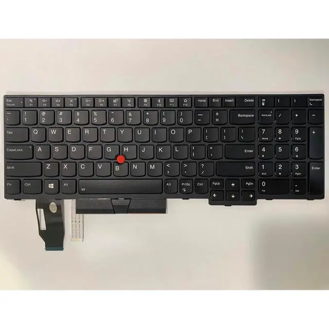 Alt view image 2 of 7 - Laptop Replacement US Layout Keyboard for Lenovo Thinkpad E580 E585 E590 L580 L590 T590 P52 P73 T15 P15S with Frame,TrackPoint,Backlit Black