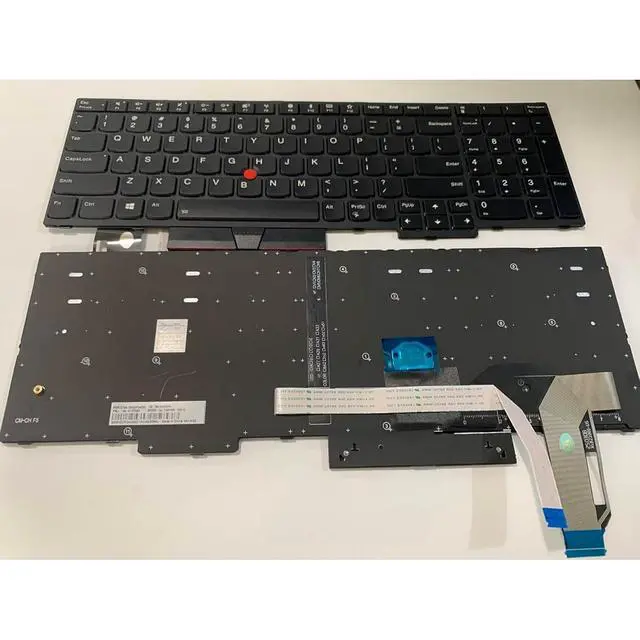 Alt view image 6 of 7 - Laptop Replacement US Layout Keyboard for Lenovo Thinkpad E580 E585 E590 L580 L590 T590 P52 P73 T15 P15S with Frame,TrackPoint,Backlit Black