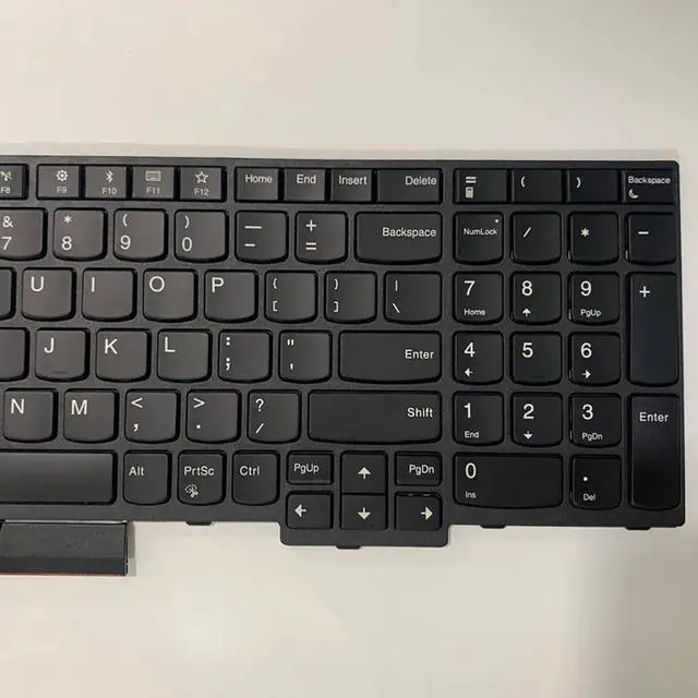 Alt view image 5 of 7 - Laptop Replacement US Layout Keyboard for Lenovo Thinkpad E580 E585 E590 L580 L590 T590 P52 P73 T15 P15S with Frame,TrackPoint,Backlit Black