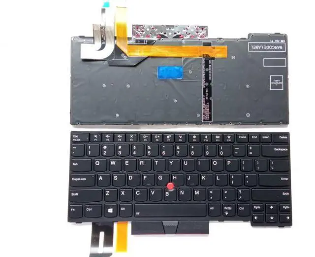 Main image of Laptop Replacement US Keyboard for Lenovo ThinkPad L380 L480 L490 E480 E485 E490 T480S T495 T490 P43s 01YP548 L390 TrackPoint Backlit