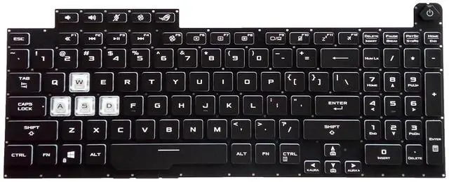 Alt view image 3 of 3 - Laptop Replacement US Layout Keyboard for ASUS ROG G731 G731GT G731GV G731GU G731GW G732L G732G G712 G712L G731G Without Frame,No TrackPoint,Backlit Black