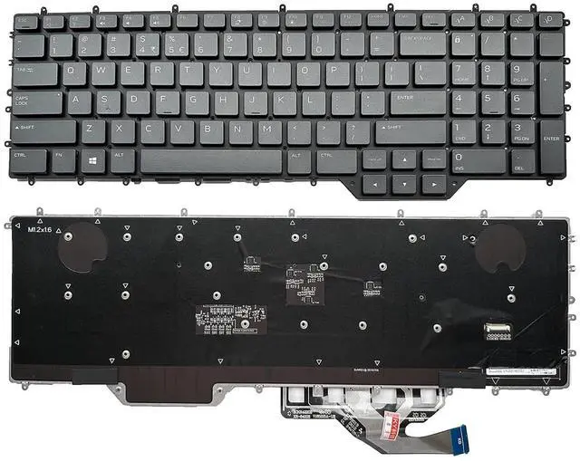 Main image of Laptop Replacement US Layout with Backlight Keyboard for Dell Alienware M17 R2 M17 R3 Area 51m R2 P41E PK132VQ2C00 Per-Key RGB Backlit US