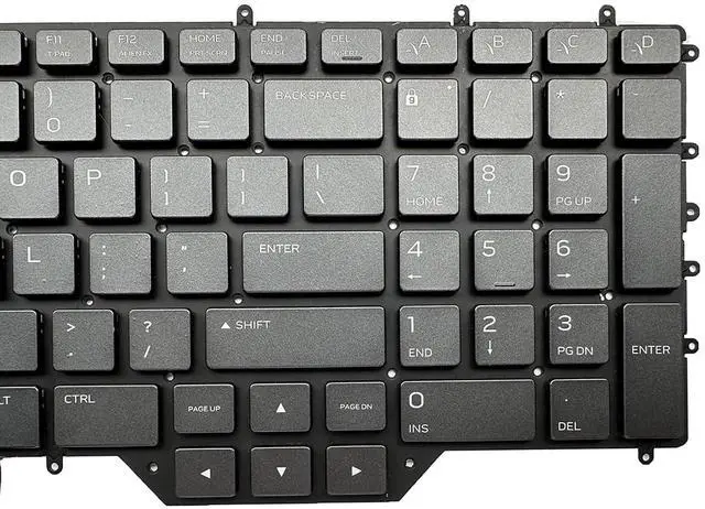 Alt view image 5 of 7 - Laptop Replacement US Layout with Backlight Keyboard for Dell Alienware M17 R2 M17 R3 Area 51m R2 P41E PK132VQ2C00 Per-Key RGB Backlit US