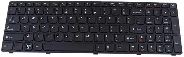 Main image of Laptop Keyboard for Lenovo IdeaPad B570 B570A B570E B575 B580 B590 B590A Z570 Z575 V570A V570G V570 V570C V575 V580 US Layout Replacement No Backlit Black