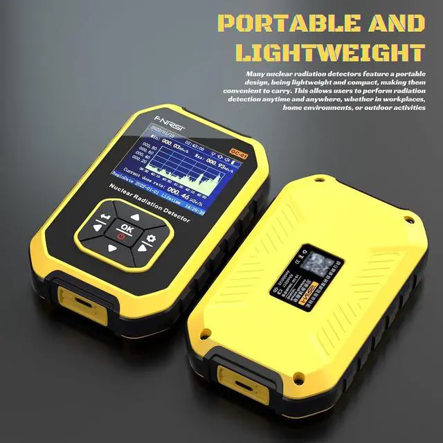 Alt view image 6 of 7 - Geiger Counter, FNIRSI GC01 Radiation Detector, -Ray -Ray X-ray Radiation Dosimeter, Gamma Beta Tester, Rechargeable Radiation Meter for Marble Food Metal Radiation Detector with LCD Screen, 5 Units