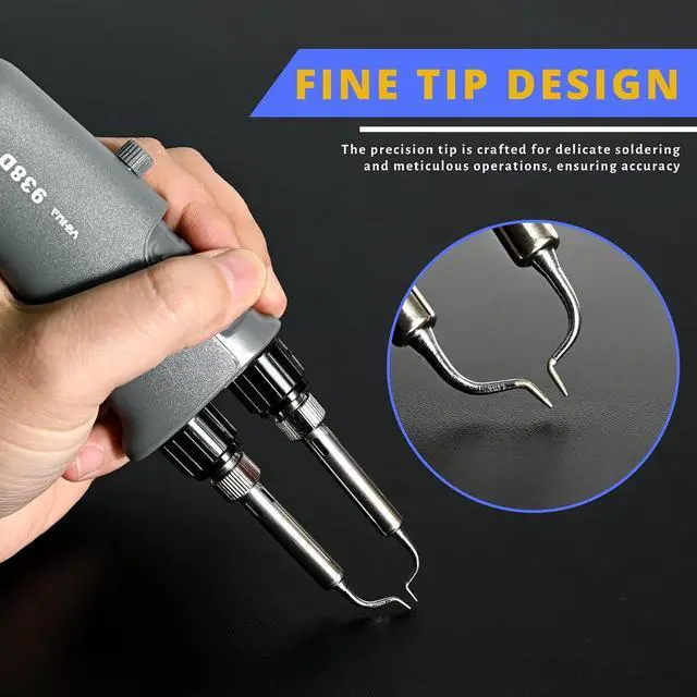 Alt view image 2 of 7 - YIHUA 938D Mini Tweezers, 110V Hot Tweezers Soldering SMT for Soldering Desoldering, Portable Soldering Iron Station Kit, LED Display, Auto-off Function, /