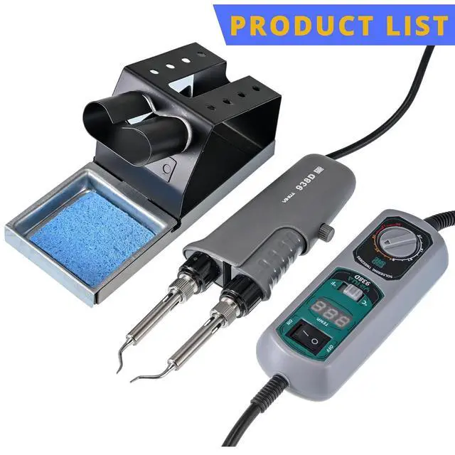 Alt view image 6 of 7 - YIHUA 938D Mini Tweezers, 110V Hot Tweezers Soldering SMT for Soldering Desoldering, Portable Soldering Iron Station Kit, LED Display, Auto-off Function, /