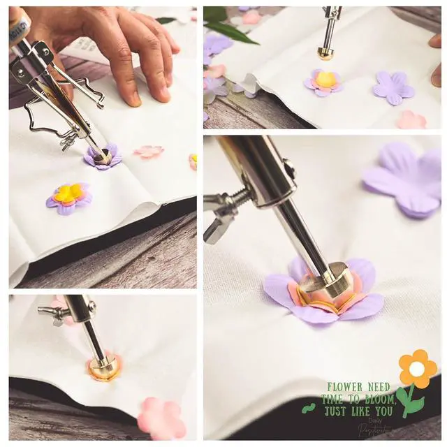 Alt view image 3 of 7 - 110V Fabric Flower Maker Set, Electric Artificial Flower Clover Soldering Iron with 17x Iron & Brass Fake Flower Making Tools Kit, Unreal Flowers Making Kit