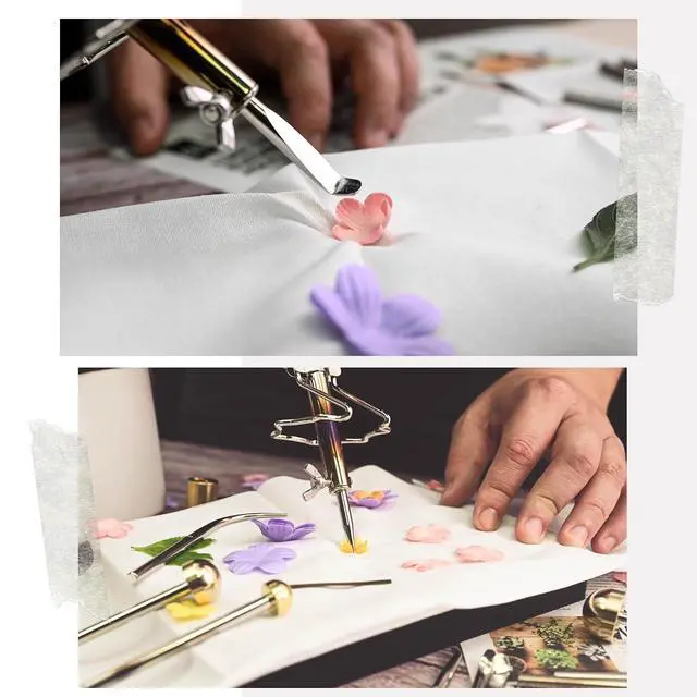 Alt view image 6 of 7 - 110V Fabric Flower Maker Set, Electric Artificial Flower Clover Soldering Iron with 17x Iron & Brass Fake Flower Making Tools Kit, Unreal Flowers Making Kit