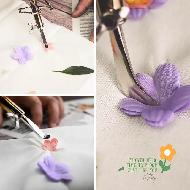 Alt view image 7 of 7 - 110V Fabric Flower Maker Set, Electric Artificial Flower Clover Soldering Iron with 17x Iron & Brass Fake Flower Making Tools Kit, Unreal Flowers Making Kit