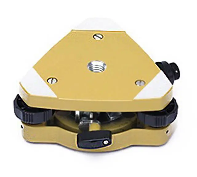 Alt view image 7 of 7 - Tribrach with Optical Plummet and Fixed Adapter Carrier, Optical Plummet Adapter with 5/8x11 Thread Mount Screw for Total Station GPS Land Surveying Tool, Yellow