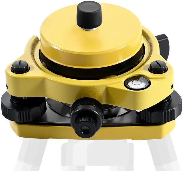 Main image of Tribrach with Optical Plummet and Fixed Adapter Carrier, Optical Plummet Adapter with 5/8x11 Thread Mount Screw for Total Station GPS Land Surveying Tool, Yellow