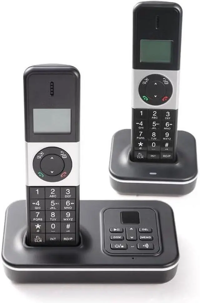 Main image of 2 Handsets Cordless Phone with Answering System-Caller ID/Call Waiting & LCD Backlight Display/Keypad/Multi-Language/Long Range/Numbers Memories Storing(D1002 TAM-D)