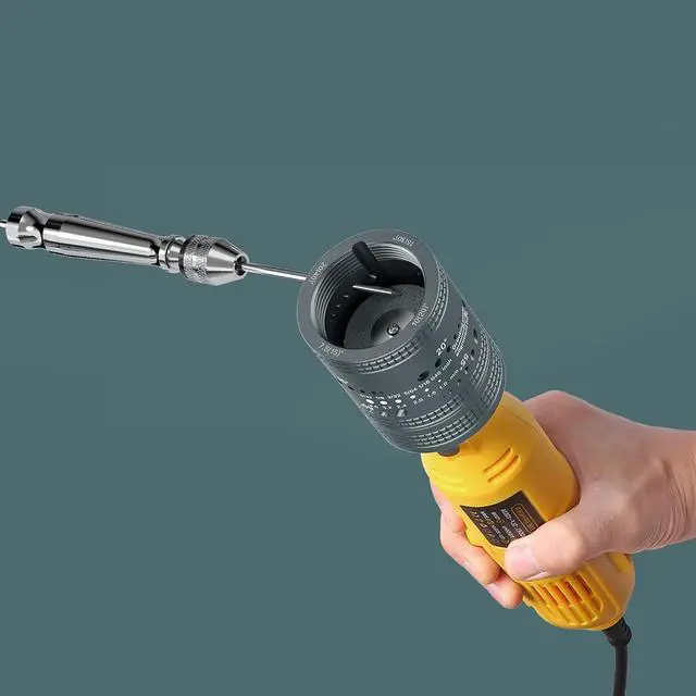 Alt view image 7 of 7 - Tungsten Electrode Sharpener Grinder Head, Universal TIG Welding Tool w/Cut-Off Slot | 6 Sizes 8 Angles, 48 Holes, 3 CNC Mandrel,10 Diamond Wheels, Fits for Most Rotary Tool