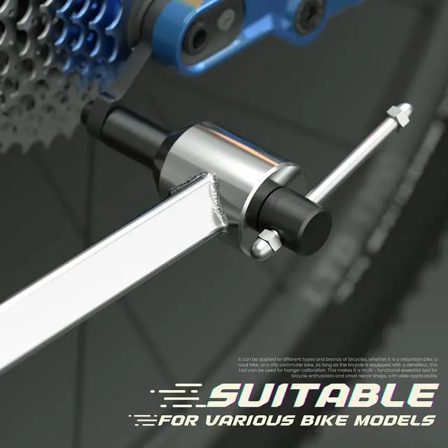 Alt view image 3 of 3 - Bike Derailleur Hanger Alignment Gauge Tool, Bicycle Wheel Straightening Tool, 304 Stainless Steel Bike Repair Maintenance Tool for MTB Road Bike, 20-29 Wheel