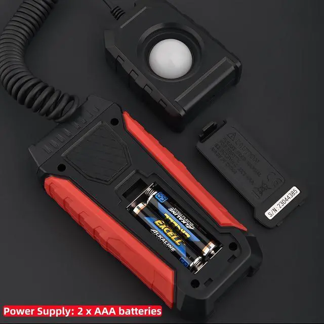 Alt view image 4 of 7 - Digital Light Meter, 200-200,000 Lux Photography Light Illuminance Meter, Handheld Lumens LED Brightness Tester with Flexible Corded Sensor & Backlight LCD Display LUX/FC
