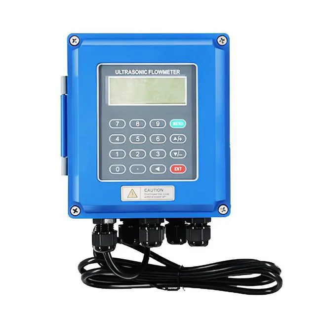 Alt view image 2 of 7 - Ultrasonic Water Flow Meter, TUF-2000B Digital Water Liquid Flowmeter Tester, TS-2 TM-1 Ultrasonic Clamp-on Transducers Sensors, LCD Display IP68 Protection for Pipe DN15-700mm