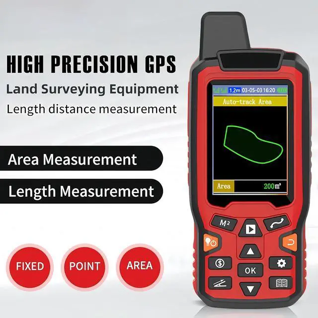 Alt view image 2 of 7 - ZL180 Handheld GPS Surveying Equipment, High Precision GPS Land Meter, Professional Land Surveying Equipment with LCD Backlight Screen for Garden Farmland Forest Parking Area Distance Measurement