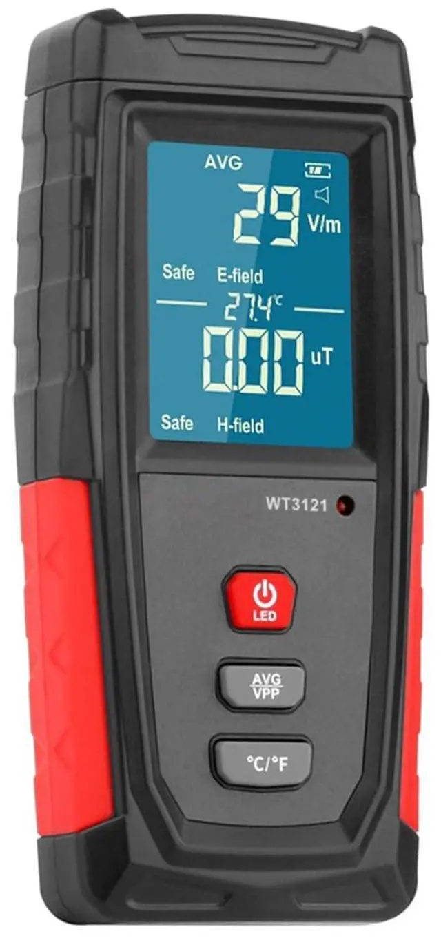 Main image of EMF Detector, Rechargeable EMF Meter, LCD Handheld Electromagnetic Field Radiation Detector, EF MF EMF Reader for Home Office Indoor Outdoor Ghost Hunting Equipment