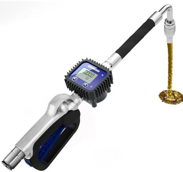 Main image of Air Operated Oil Control Valve, Digital Flow Meter Oil Metering Gun, 10 GPM 1500 PSI Heavy Duty Engine Motor Oil Dispenser Nozzle, 1/2 inch NPT Inlet