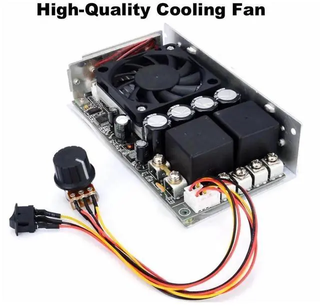 Alt view image 5 of 7 - 10V-50V DC Motor Speed Controller, 3500W PWM Controller, 60A 0-100% Adjustable Brushed Motor Controller, Trolling Motor Speed Controller, w/ Fuse, CW/CCW Switch & Potentiometer Knob, Forward & Reverse
