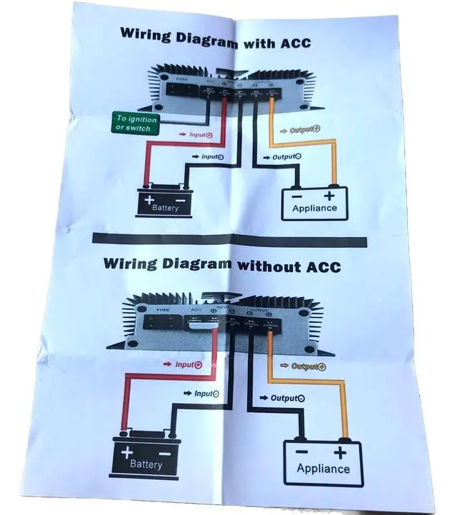 Alt view image 7 of 7 - 36V 48V to 12V Voltage Converter Golf Cart 30V-60V to 12V Step Down Transformer, 40A 480W Voltage Reducer IP68 Waterproof with Acc Control & Aluminum Alloy Shell