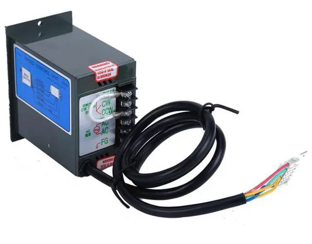 Alt view image 7 of 7 - High Torque AC Motor + Speed Controller + Gear Box, 250W Single Phase Electric Motor with Gearbox, Variable Speed Motor, Reversible Gear Motor with Control Box, 110V Geared Motor