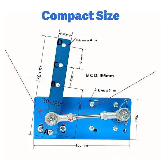 Alt view image 3 of 7 - DC 24V Reciprocating Swing Motor, Adjustable 20-120° Variable Speed 90RPM Electric Motor for Automatic Hammock Rocker Swing Pusher Dynamic Advertising DIY Design