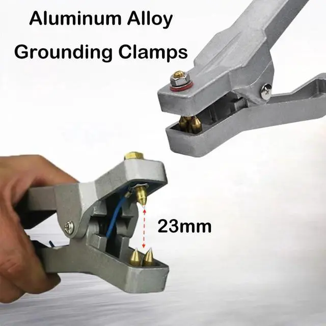 Alt view image 2 of 7 - Ground Cable Clamp, 16.4ft Coiled Grounding Cable, Aluminum Alloy Anti Static Grounding Clamp, 3 Copper Nails, Clamps 23mm, for Gas Station Oil Depot Tank Chemical Plant