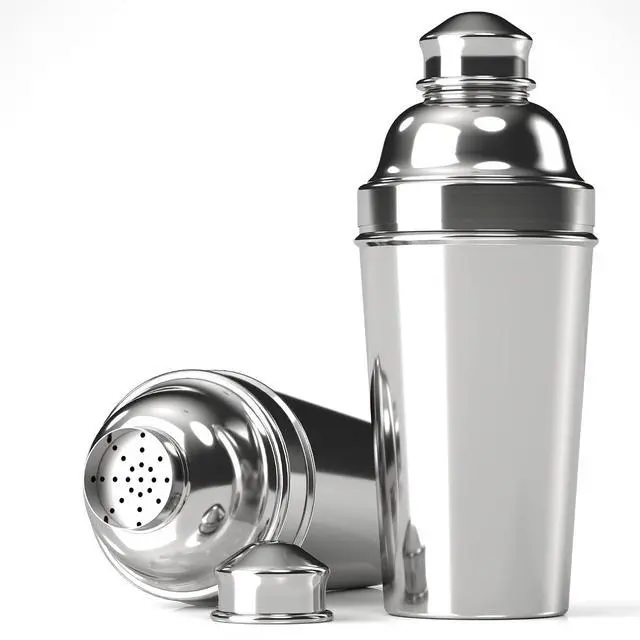 Alt view image 2 of 6 - 60oz Cocktail Shaker, Stainless Steel Large Drink Mixer Shaker with Cocktail Strainer, Zikepa Professional Shakers Bartending Margarita Martini