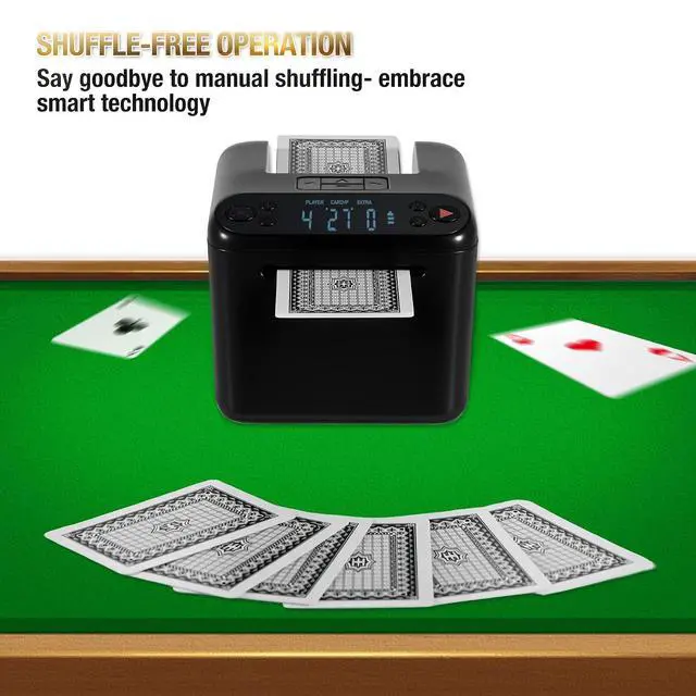 Alt view image 2 of 7 - Automatic Card Dealer Machine, 1/2/3 Deck Playing Cards Dealer, Rechargeable 180° 360° Rotating Robot Card Dealing Machine for Uno Phase 10 Five Crowns Casino Poker Games, Texas Holdem Mode