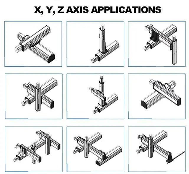 Alt view image 7 of 7 - 50mm Travel Mini Linear Stage Actuator, Linear Rail Slide Actuator with 28 * 30 Stepper Motor, T Screw Rod for DIY CNC Router Parts X Y Z Axis