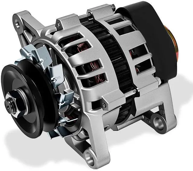 Main image of Permanent Magnet Generator 2000W 14V (For 12V Systems) | 4000RPM Heavy-Duty Copper Coil Alternator w/ Dual-Head (Pulley & Flange) for Single-Cylinder Diesel Engines & Tractors