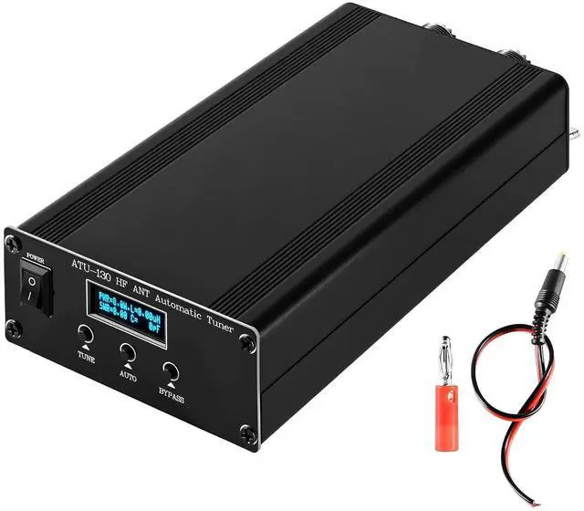 Main image of ATU-130 Antenna Tuner, 1.8-50MHz HAM Radio Antenna Tuner, 200W Micro Shortwave Automatic Antenna Tuner for Home Vehicle Field Radio Use, 10-15VDC OLED Display