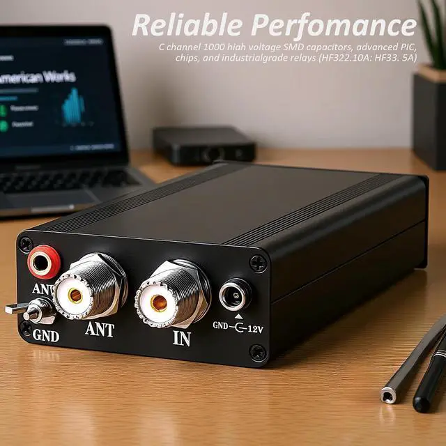 Alt view image 3 of 7 - ATU-130 Antenna Tuner, 1.8-50MHz HAM Radio Antenna Tuner, 200W Micro Shortwave Automatic Antenna Tuner for Home Vehicle Field Radio Use, 10-15VDC OLED Display