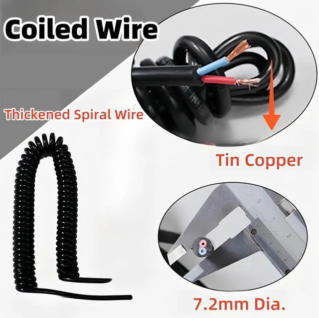 Alt view image 5 of 7 - Ground Cable Clamp, 16.4FT Coiled Grounding Wire, Aluminum Alloy Anti Static Grounding Clamp, with 3 Stainless Steel Nails, 23mm Jaw Capacity, for Gas Station Oil Depot Tank Chemical Plant