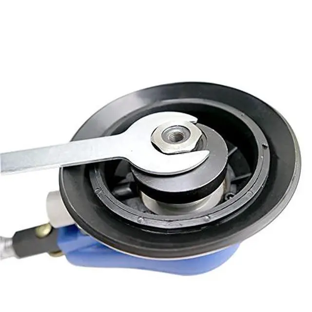 Alt view image 3 of 7 - 6 Power Random Orbit Sander, Pneumatic Orbital Sander, Zikepa Palm Sander, Air Sander with 1/4 NPT Quick Connector for Woodworking Waxing Metal Polishing Grinding