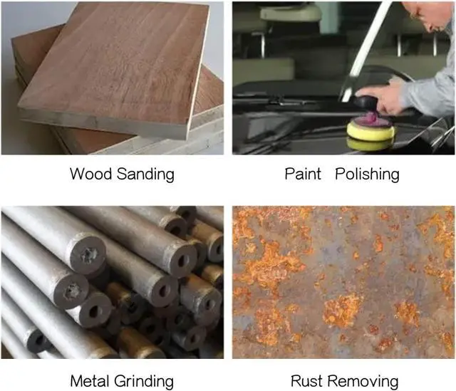 Alt view image 5 of 7 - 6 Power Random Orbit Sander, Pneumatic Orbital Sander, Zikepa Palm Sander, Air Sander with 1/4 NPT Quick Connector for Woodworking Waxing Metal Polishing Grinding