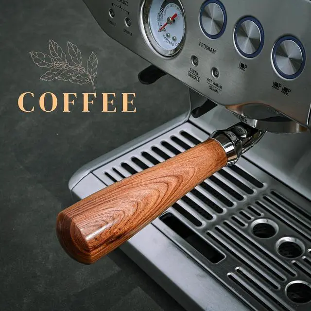 Alt view image 2 of 7 - 54mm Bottomless Portafilter - Compatible With Breville Espresso Machine Barista Express(Pro, Touch), Bambino (Plus), 8 Series(Filter Basket +Wall Holder Included)