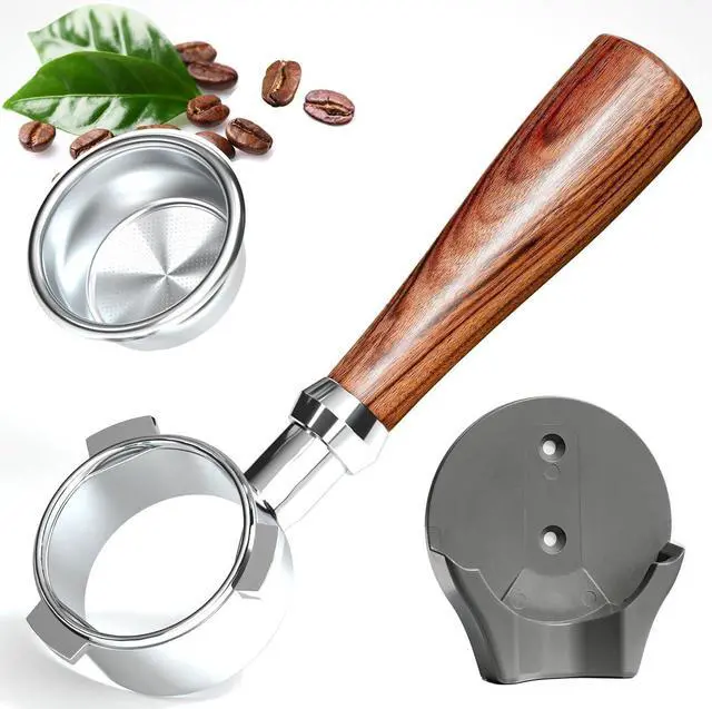 Main image of 54mm Bottomless Portafilter - Compatible With Breville Espresso Machine Barista Express(Pro, Touch), Bambino (Plus), 8 Series(Filter Basket +Wall Holder Included)