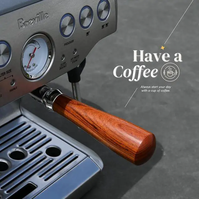 Alt view image 6 of 7 - 54mm Bottomless Portafilter - Compatible With Breville Espresso Machine Barista Express(Pro, Touch), Bambino (Plus), 8 Series(Filter Basket +Wall Holder Included)