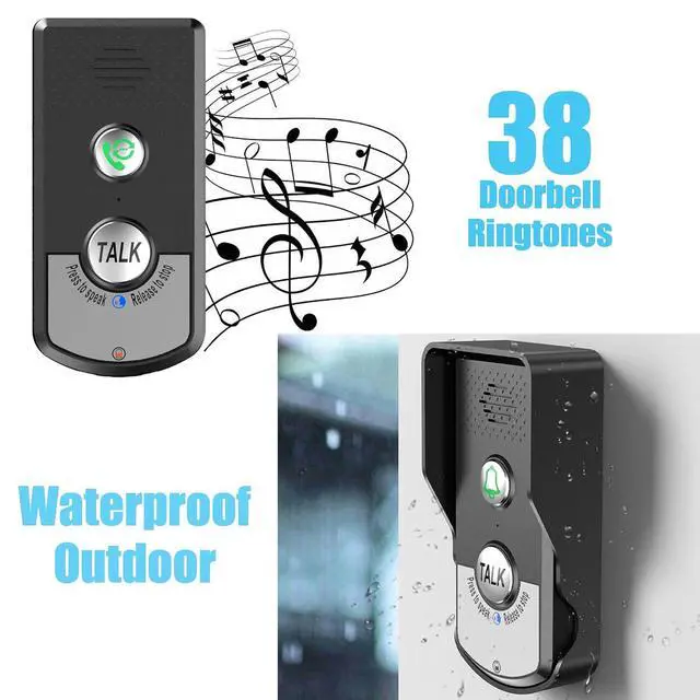 Alt view image 3 of 7 - 2 Way Wireless Intercom System, Long Range Waterproof Doorbells Intercoms Wireless for Home, Intercom for Home Security Elderly House Office Hospital Workshop, 38 Ringtones