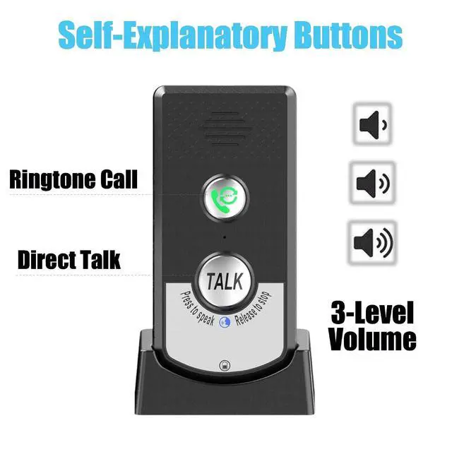Alt view image 4 of 7 - 2 Way Wireless Intercom System, Long Range Waterproof Doorbells Intercoms Wireless for Home, Intercom for Home Security Elderly House Office Hospital Workshop, 38 Ringtones