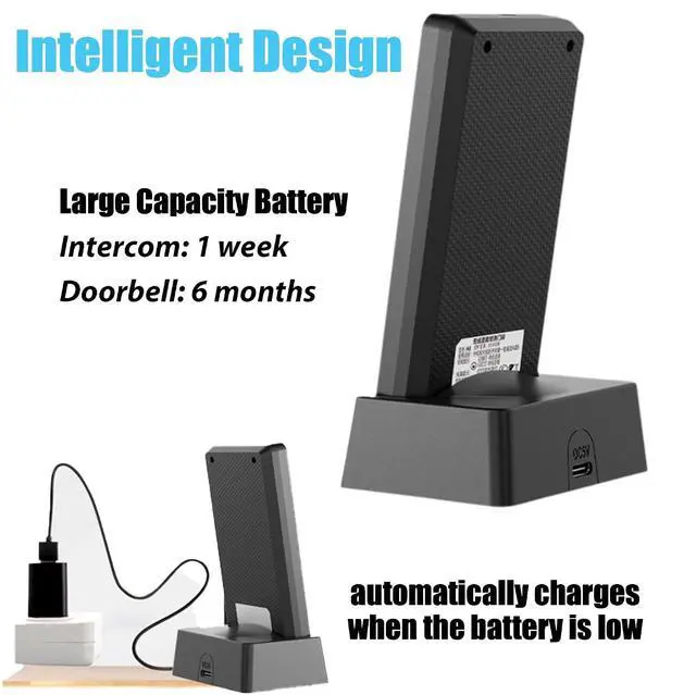 Alt view image 5 of 7 - 2 Way Wireless Intercom System, Long Range Waterproof Doorbells Intercoms Wireless for Home, Intercom for Home Security Elderly House Office Hospital Workshop, 38 Ringtones