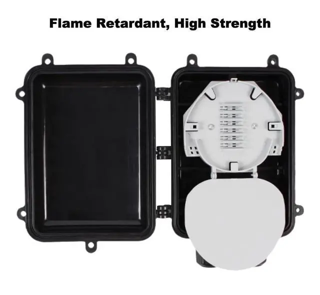 Alt view image 4 of 7 - Fiber Termination Box, 24 Core 1 in 1 Out Horizontal Fiber Optic Cable Connect Box, IP68 Waterproof Enclosure Outdoor Fiber Splice Fiber Cable Connection Box