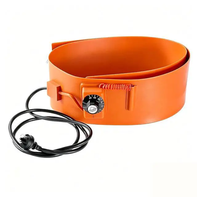Alt view image 2 of 7 - Metal Drum Heater for 55 Gallon Barrel, 110V Bucket Heater for Metal Oil Drum, Heating Band with Adjustable Thermostat, Heavy Duty Silicone Rubber Grease Keg Honey Pail Heater (68.5" x 5")